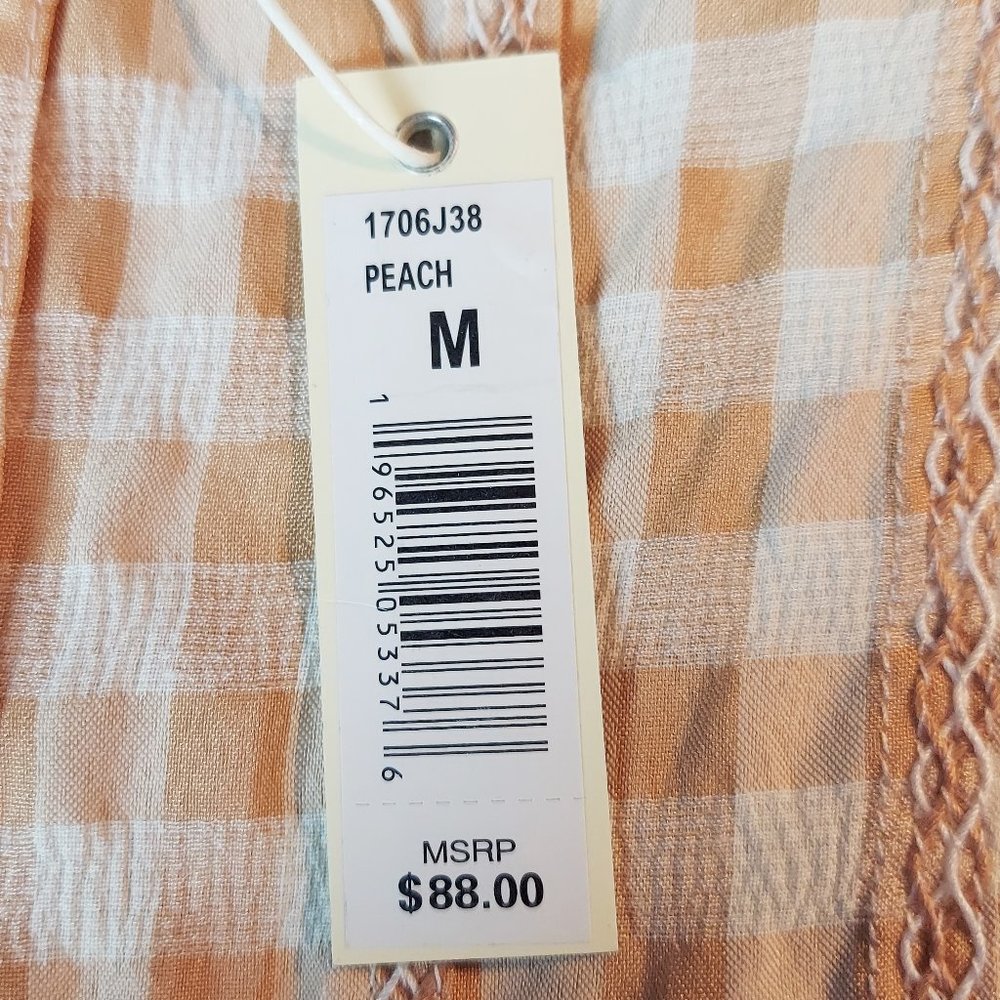 NWT MAX STUDIO GINGHAM RUFFLE TOP (M) - Picture 5 of 5